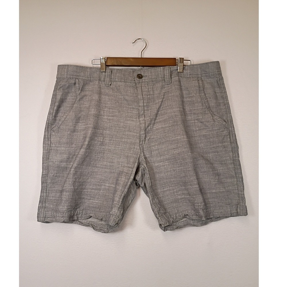 Coastal Casual St. Johns Bay Mens 42 Grey‎ Textured Cotton Flat Front Shorts